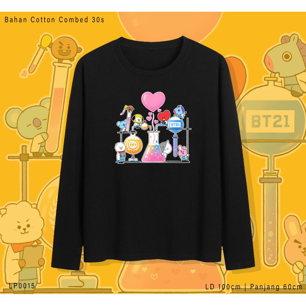 Pakaian Wanita Lengan Panjang / BT21 LAB / BTS / ARMY INDONESIA / BAHAN KATUN 30S / TERMURAH