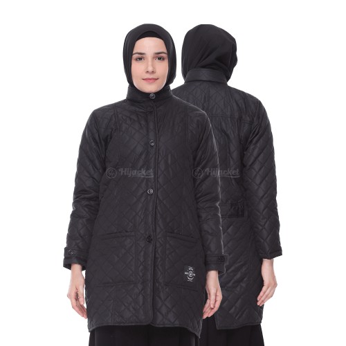 HIJACKET BELVA WANITA MUSLIMAH HIJAB ORIGINAL OFFICIAL I JAKET HIJAB WANITA MUSLIMAH PANJANG-BLACK