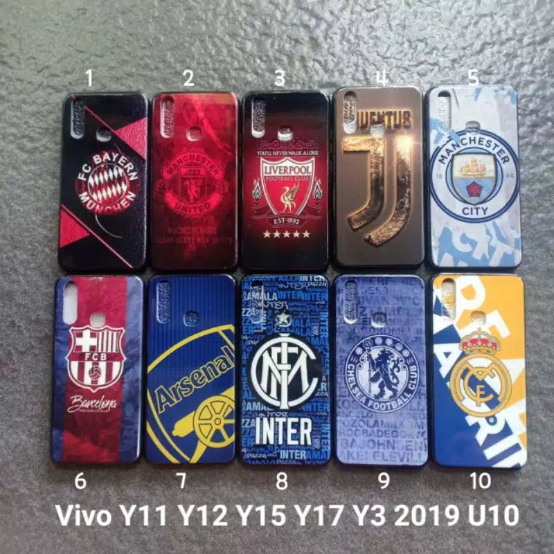 Case gambar vivo Y12 Y12i Y15 Y17 Y3 2019 U10 Y11 motif cowok bola soft softcase softshell silikon cover casing kesing housing