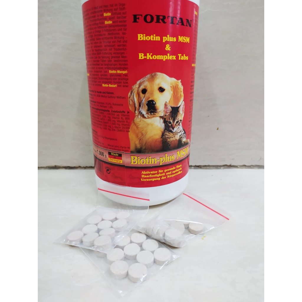 Biotin Fortan Tablet|Vitamin Kucing|Biotin Plus dan B Kompleks