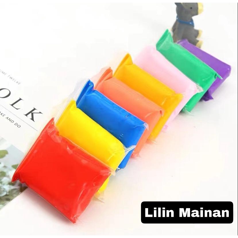 Plastisin Lilin Mainan Edukasi Anak -Polymer Clay Import 12 Warna - SLIME Clay Dough Colour Play