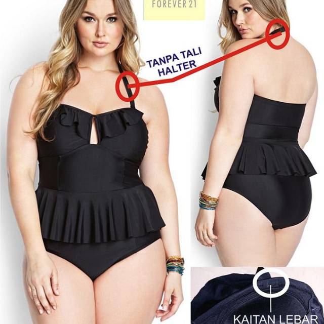 Bikini /baju renang big size forever 21  ori model monokini