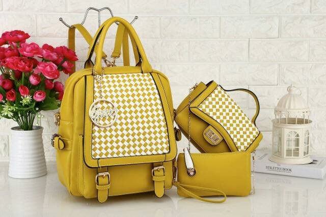 Tas Guess* Ransel Catrina 9252 (3in1) wanita branded batam fashion import