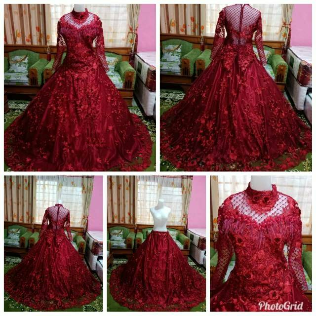 Gaun pengantin / baju pengantin mewah