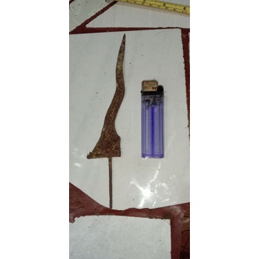 1 biji keris Luk , 20 cm temuan sungai