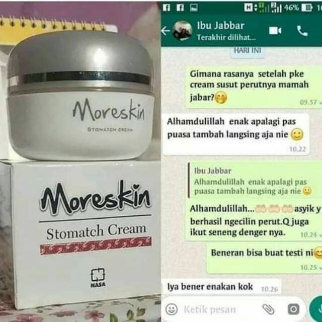 

Nasa# Moreskin Stomatch Cream # produk herbal Nasa