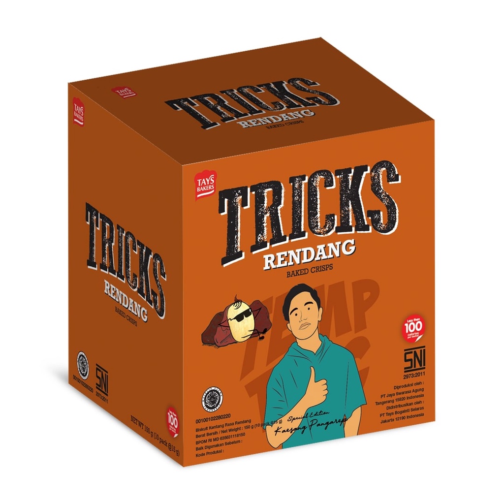 Tricks Biskuit Kentang Potato Baked Chips - Netto 10 pc x 12gr