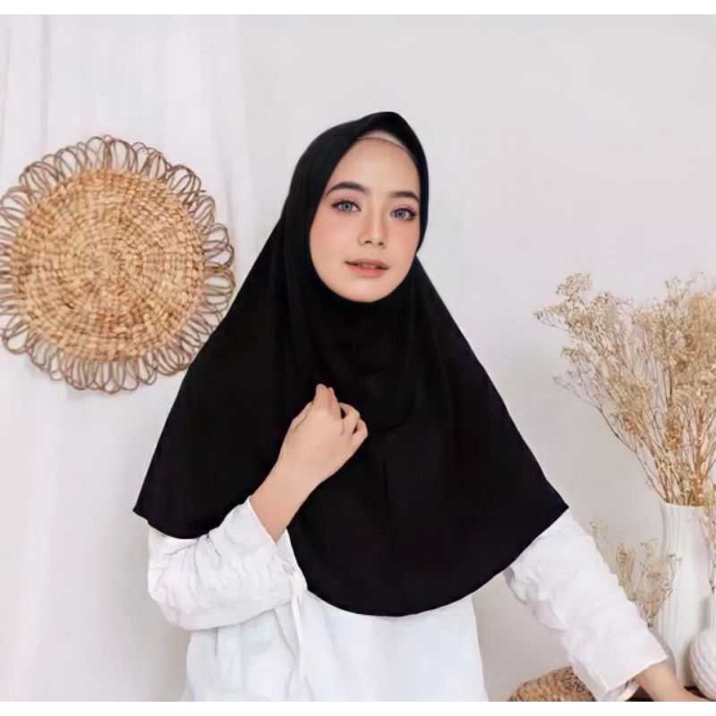 HIJAB SIMPLE PET JERSEY JUMBO / KERUDUNG INSTANT PET / KHIMAR SIMPLE PET