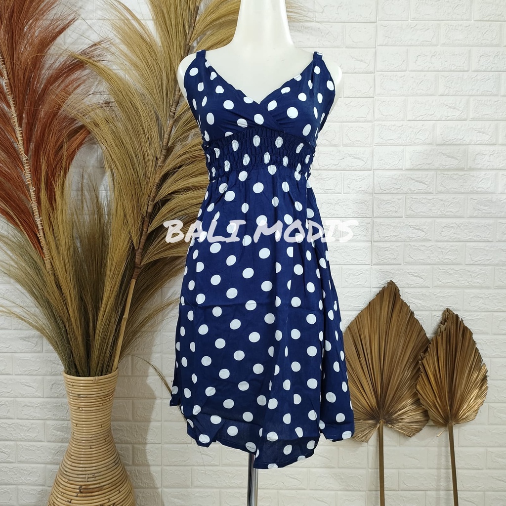 DASTER DRESS MOZA TANGGUNG BALI-DONGKER POLKA KECIL