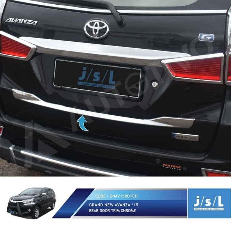 Grand All New Avanza List Pintu Belakang JSL/ Rear Door Chrome