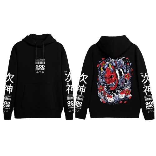 ZEUZ Jaket Sweater Hoodie BIONIC GOD MODE TRENDY ( Sablon ORIGINAL BIONIC SERIES PRIA / WANITA