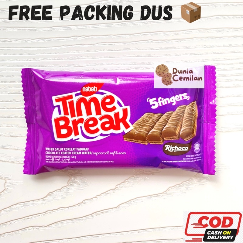 [TERMURAH!!] Nabati Time Break Wafer 20gr SATUAN - Wafer Coklat Nikmat Murah Diskon