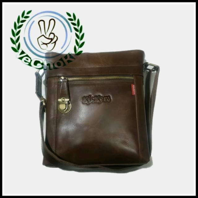 Tas Selempang Pria Full Kulit Sapi Asli - Kickers