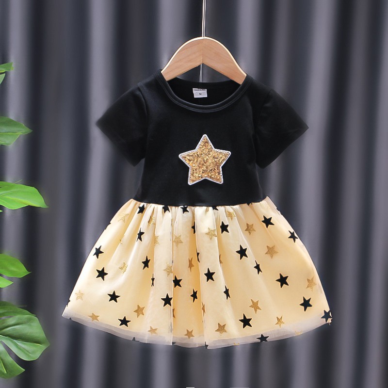 HappyOliver DRESS BLESSING STAR PDK EBV Baju Dress Anak Perempuan Import 1 - 7 Tahun/Baju Dress Anak Perempuan Impor/Dress Bayi Perempuan/Gaun Bayi Perempuan/Dress Pesta/Dress Bayi