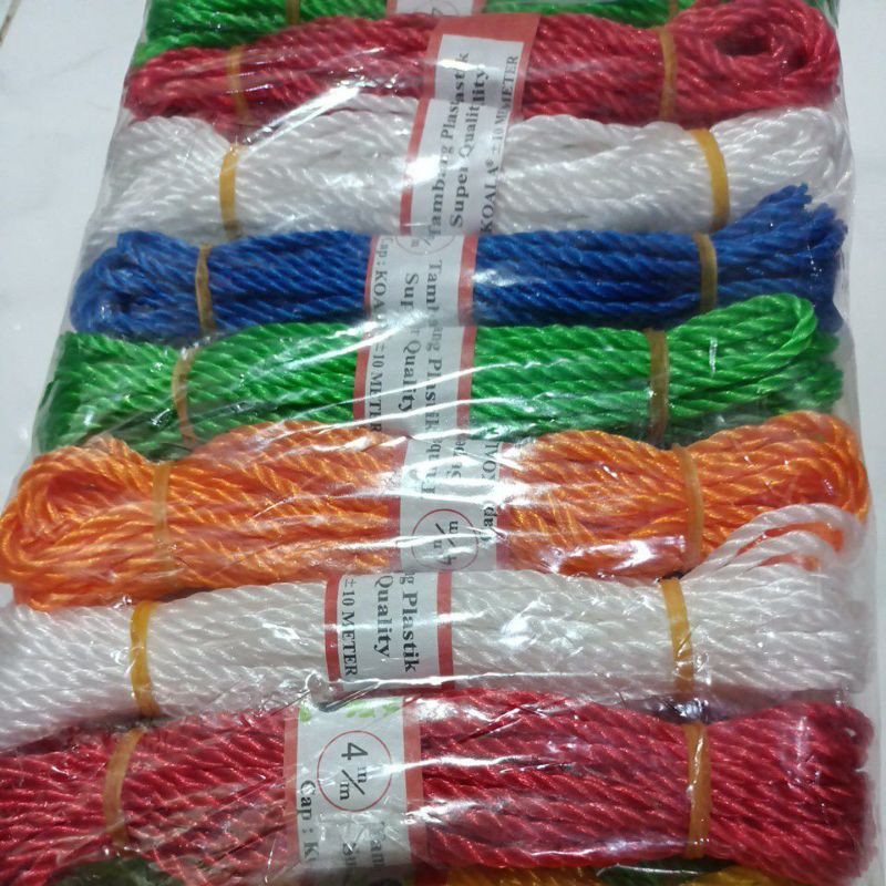 TALI TAMBANG PLASTIK SUPER QUALITY 3MM  , 4MM 10METER