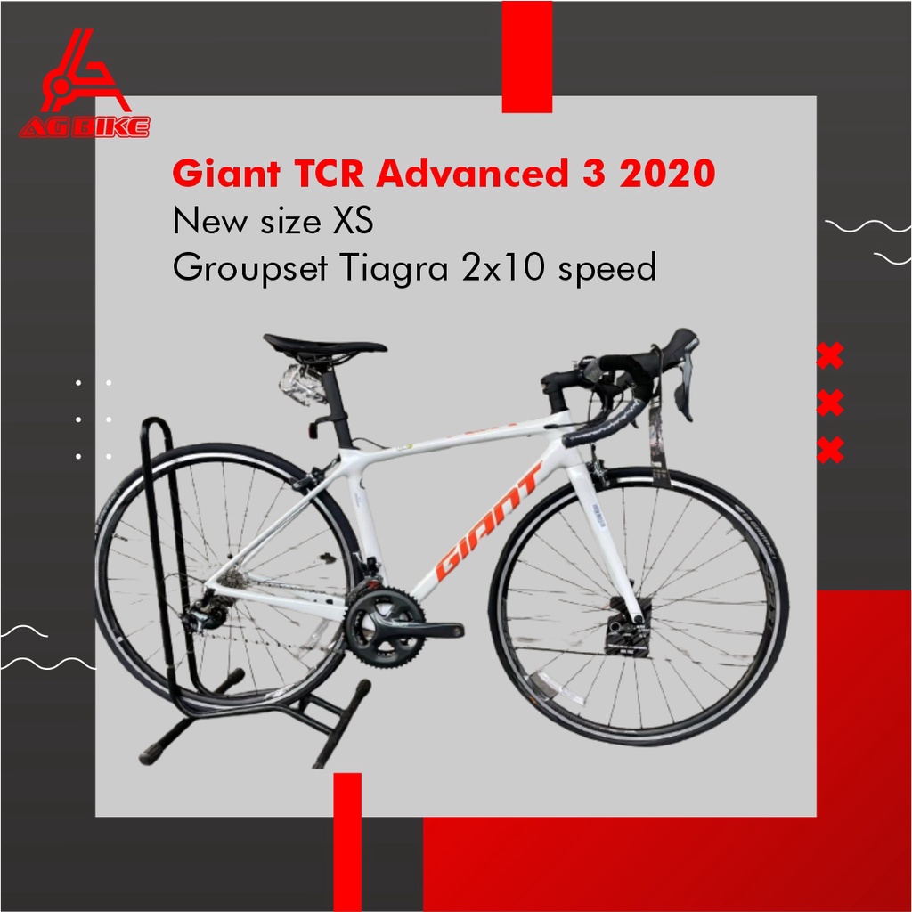 Roadbike Giant TCR ADV 3 Adanced 2021 Size XS Groupset Shimano Tiagra 2 x 10 speed RB Sepeda balap w
