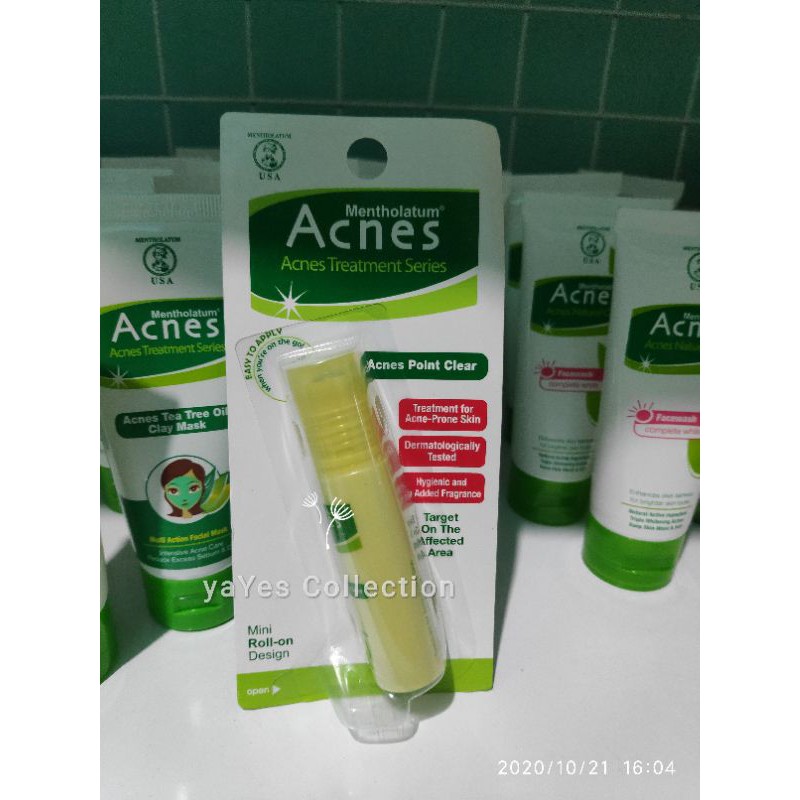 Acnes Treatment Series 50g Tea tree oil clay creamy wash Acne point clear roll on sealing jell spot