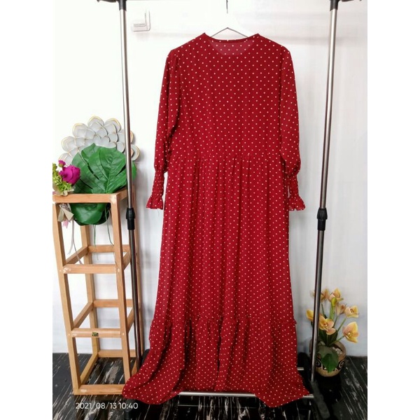 Gamis Polkadot Ceruty