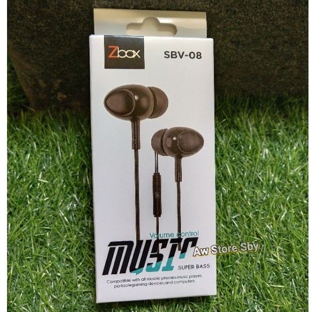 Headset Super Bass + Volume control Earphone Bass Stereo [Z-BOX SB.V8]