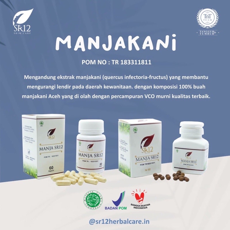 Manjakani SR12 / Manja SR12 Mengatasi Keputihan & Masalah Kewanitaan / Manjakani Promil SR12
