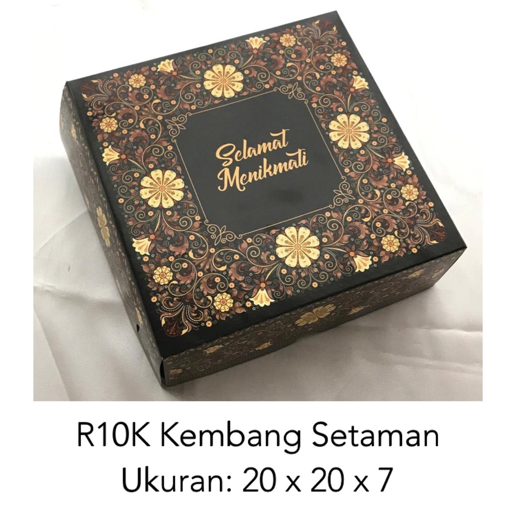 Dus Nasi Kembang Setaman  R10K 20 x 20 x 7 /Dus Roti /Dus Kue / Dus Snack Ultah/ Dos Hajatan/ Kerdus Nasi/ Kerdus Makanan/ Rice box/ Box Snack