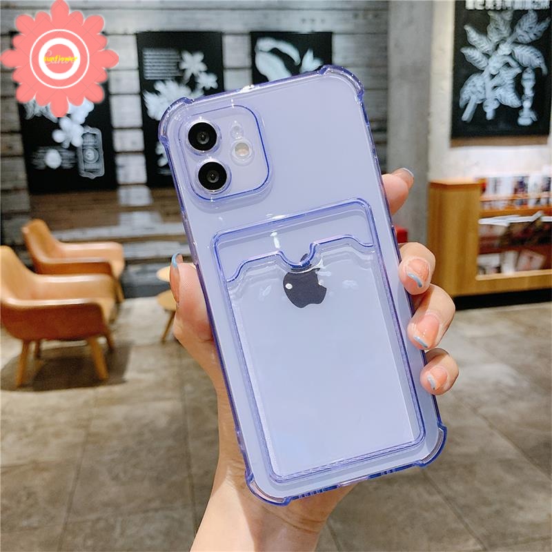 Soft Case Tpu Bening Shockproof Holder Kartu Untuk Realme C15 C12 C20 C20A C21Y C25Y C11 2021 C25 C25S Realme Narzo 20 30a