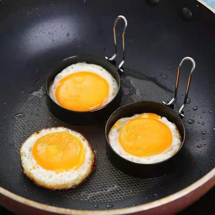 Cetakan Telur Pancake Puding Kue Alat Masak Dapur Bentuk Bulat Diy-2