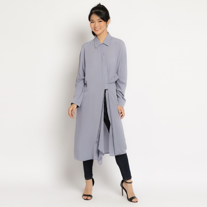 KEKINIAN MIDI DRESS MOTIF VIRAL BUSUI Long Tunik Kekinian Model Terbaru Longtunik wanita polos terla