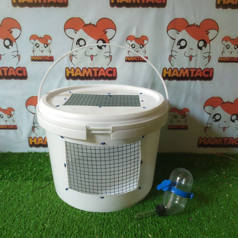 PAKET KANDANG HAMSTER OVAL - BULAT &amp; BOTOL