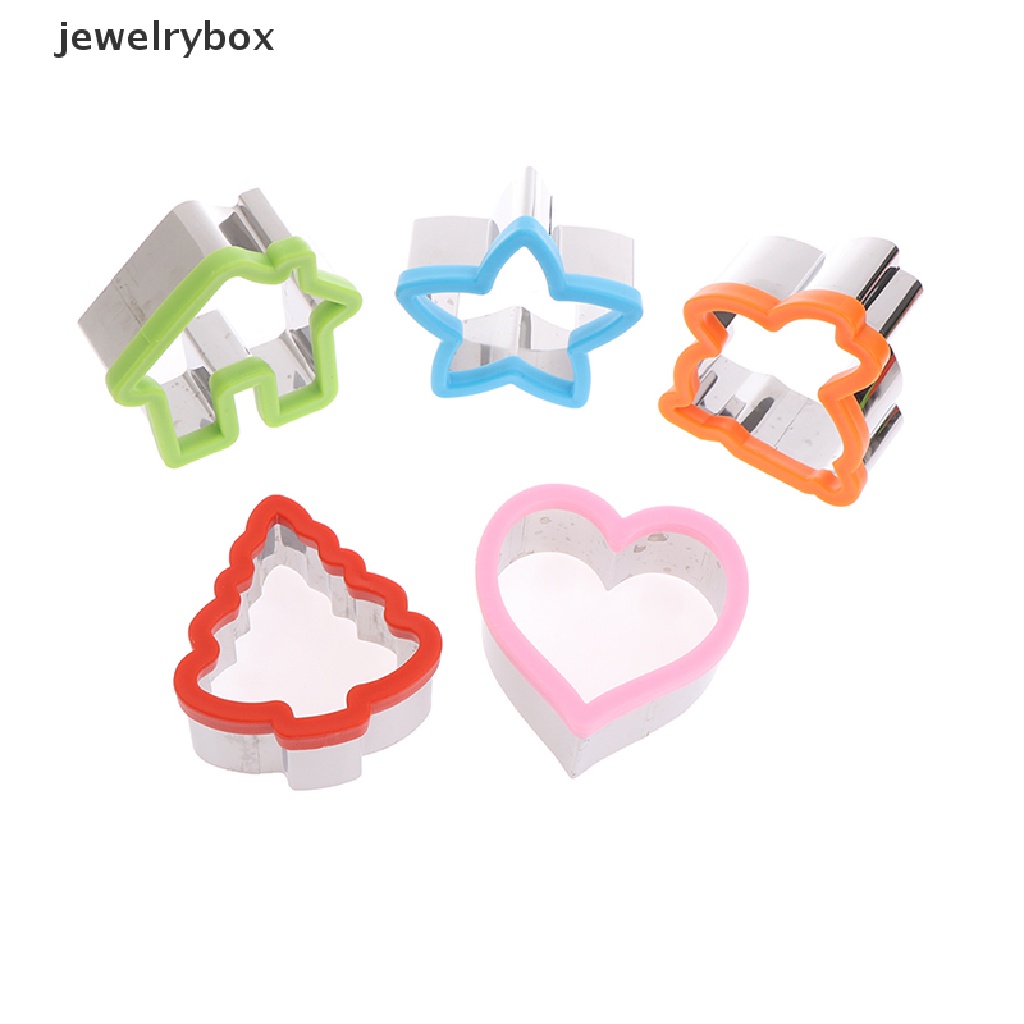 (jewelrybox) Set Cetakan Pemotong Roti / Biskuit / Cookies / Sandwich Bahan Baja Untuk Anak