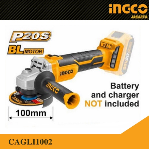 Mesin Grinda Cordless 4" 20V Brushless Unit Only Gurinda / Gerinda / Grenda / Angle Grinder INGCO CA
