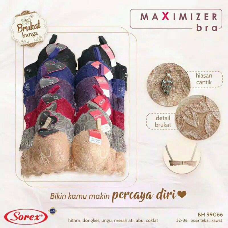 [Bisa Cod] Bra Sorex Maximizer Push Up Bra Busa Tebal