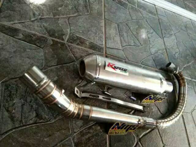 Terlaris Knalpot racing Rspeed kapsul Tiger megapro gl fu vixion cb pipa leher las cacing bar-barr-2