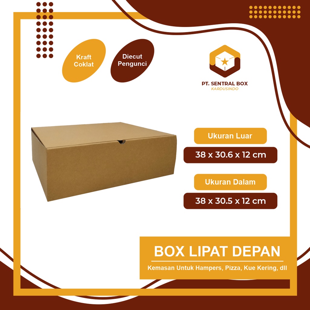 Jual Box (38 x 30 x 12 cm) kardusbox/kardus/karton/packing/boxpolos ...