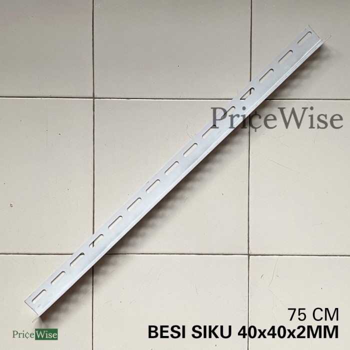 Besi Siku Lobang 4x4cm 75cm panjang / Rak Siku Lemari Siku Rak Besi - PRODUK CUSTOM