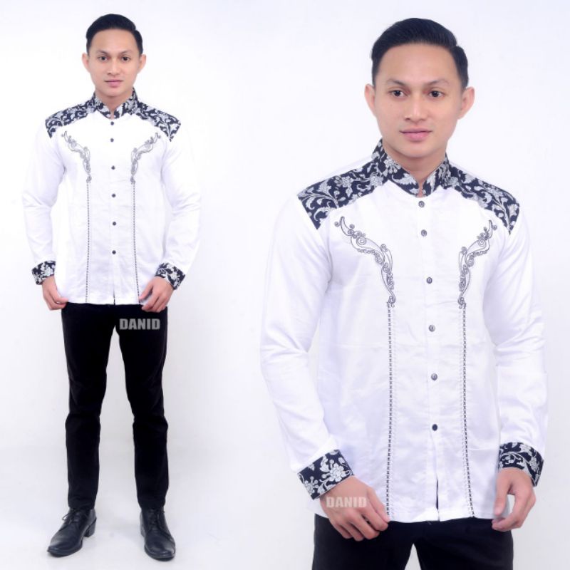 BAJU KOKO MUSLIM PRIA DEWASA LENGAN PANJANG KEMKO KURTA PUTIH HADROH TAKWA