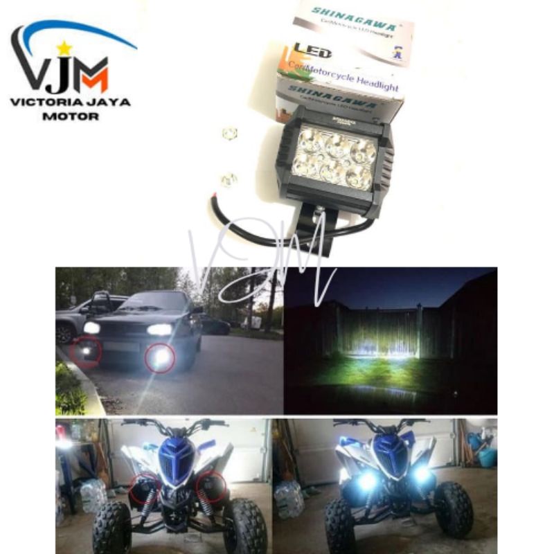 LAMPU TEMBAK SOROT PUTIH 6 MATA MOBIL MOTOR COCOK TOURING PER PCS