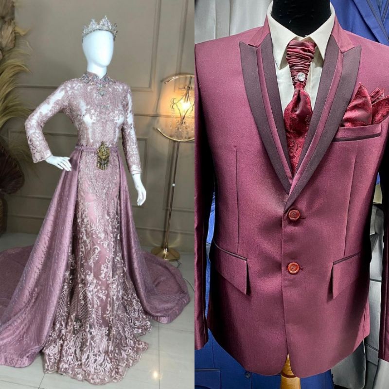 COUPLE TERLARIS GAUN DRESS WEDDING /BAJU PENGANTIN COUPLE/KEBAYA PENGANTIN BEREKOR/GAUN SLIM MEWAH/BAJU PENGANTIN MODERN