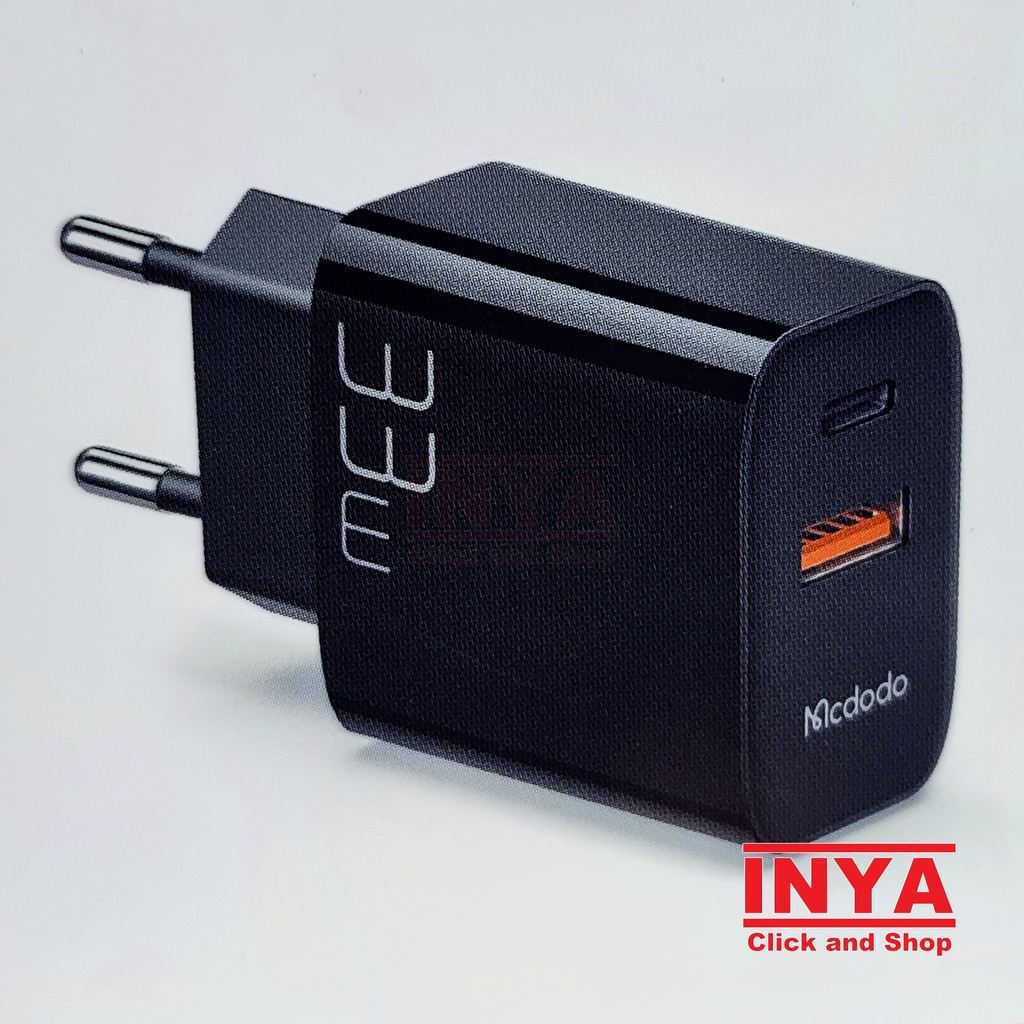 MCDODO 33W FAST CHARGER DUAL OUTPUT CH-0921 - Charger Type C &amp; USB Output