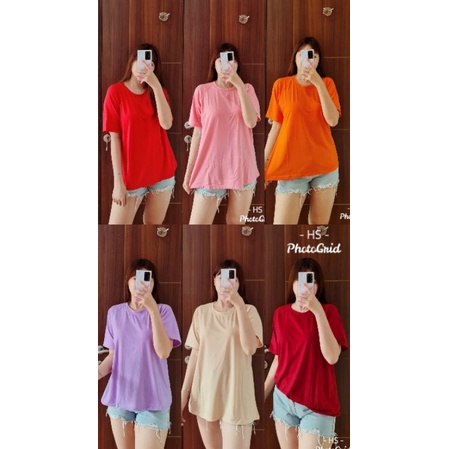 KAOS RAGLAN BASIC TEE/O BASIC TEE/RAGLAN TEE/BAHAN SPANDEK HALUS/BIGSIZE L &amp; XL