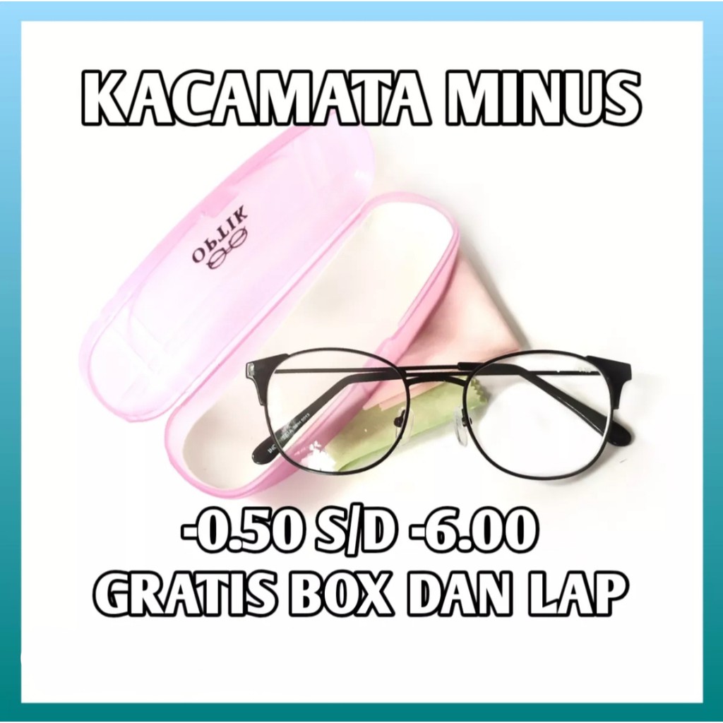 Spring Style NEW PROMO - Kacamata Minus / Jarak Jauh / Unisex - Frame Metal / Sungglases - Lensa Opt