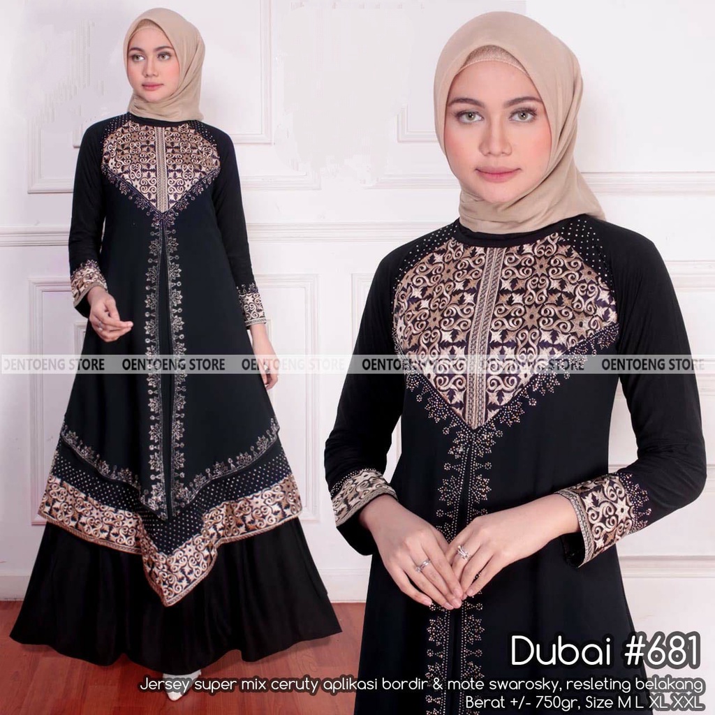 unna_store.2019 / Abaya Turkey Terbaru Original Premium Quality Fashion Mewah Hitam Wanita Dewasa Elegan Modern Model Import Kekinian Muslim Arab Remaja Ceruty Bordir Gaun Pesta Kondangan / Dress Gamis Abaya Turki Payet Swarosky Dubai Busui