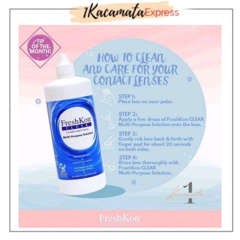 SOLUTION FRESHKON BESAR 360 ML CAIRAN CUCI DAN RENDAM SOFTLENS