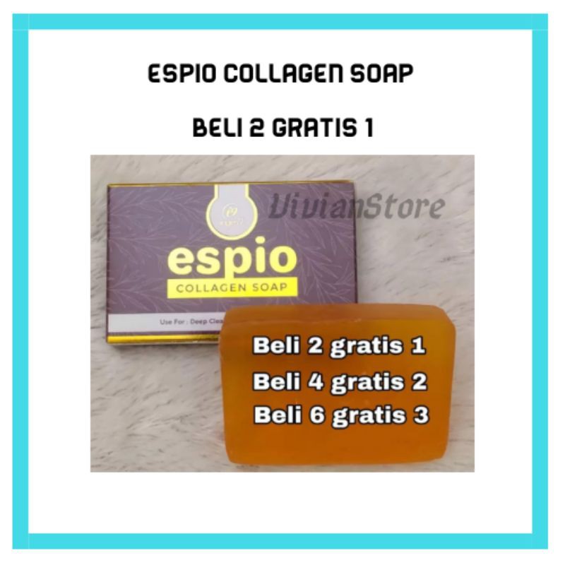 {BELI 2 GRATIS 1} SABUN ESPIO COLLAGEN PENGHILANG FLEK & JERAWAT BPOM 100% ORI