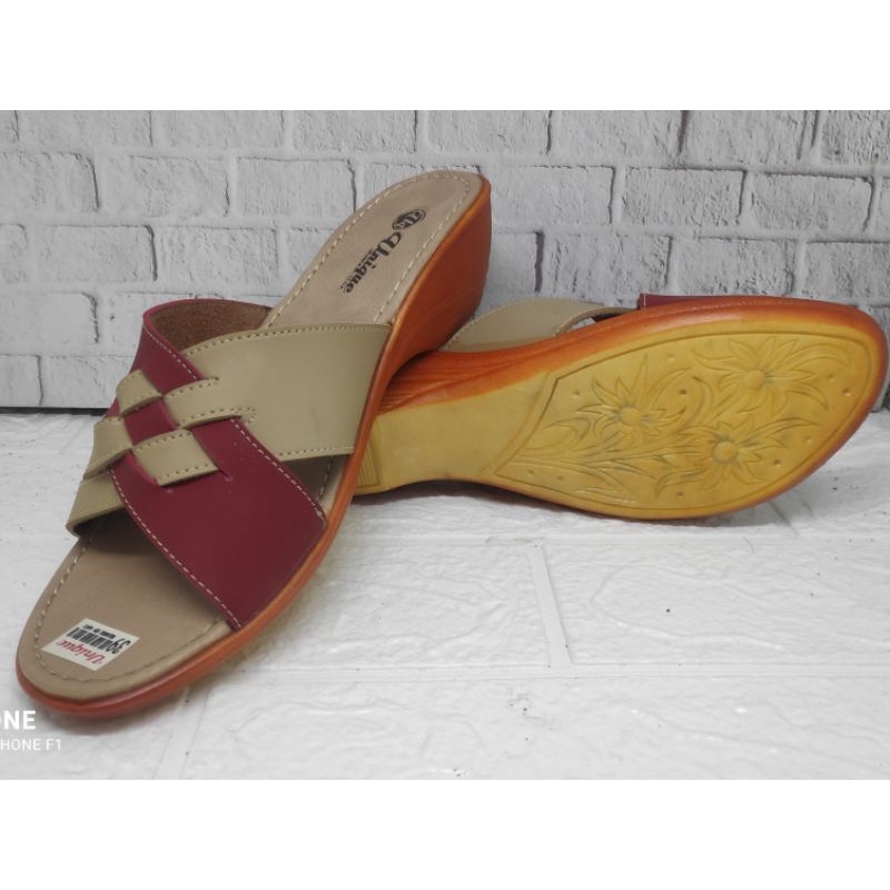 SANDAL TASIK UNIQUE tinggi 4 cm sol karet mentah harga promo