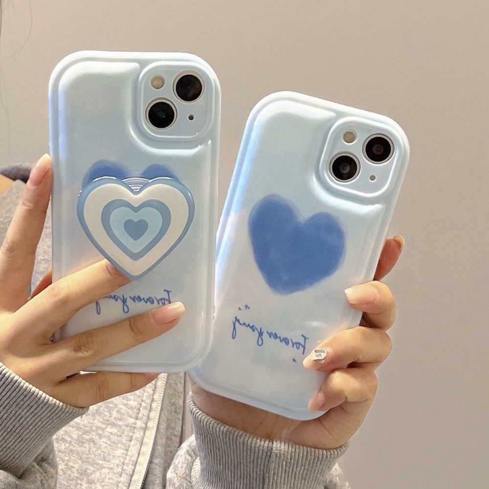 Casing Soft Case Silikon Motif Print Hati Untuk IPhone 12 13 11 Pro Max X Xs Max Xr 7 8 Plus Imnhj