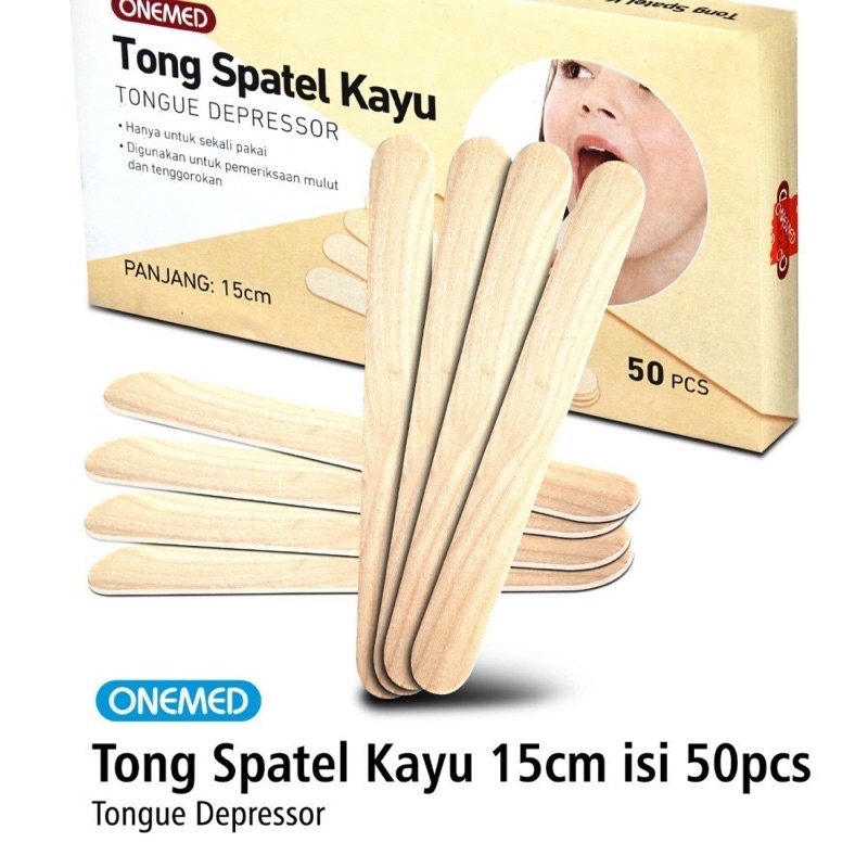 Wooden Tong Depressor Spatula Lidah Kayu Tongue Spatel #AMG