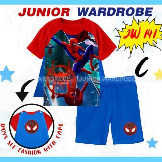 Setelan Anak JW 141B bersayap Transformer batman spiderman