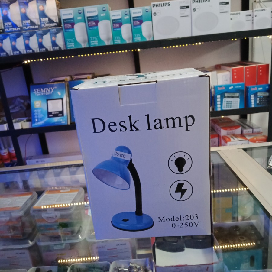 Lampu Belajar Flexible Desk Lamp 2030-250VHolder Lampu Meja Lampu Baca