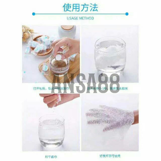 tisu hotel thick compressed tissue tisu permen tebal tisu ngembang tisu ajaib tisu tablet HB09